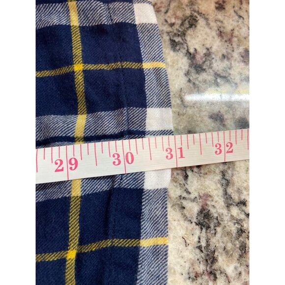 Cato Womens Open Front Vest 22 24W Sleeveless Navy Yellow Plaid Academia Preppy - Picture 8 of 8